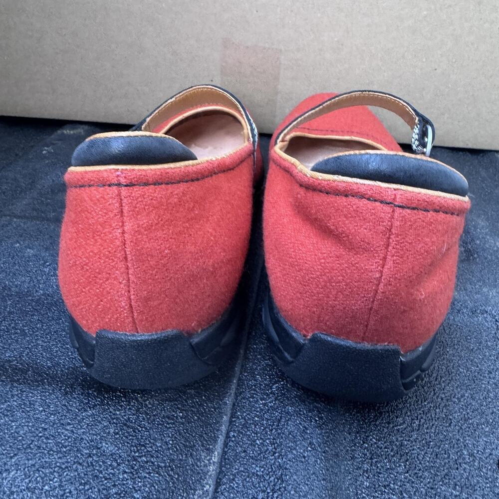 Meditation Mary Jane Shoes Womens Size 8.5 Red‎ Strap Comfort Flats 0907CS09 - Picture 9 of 12